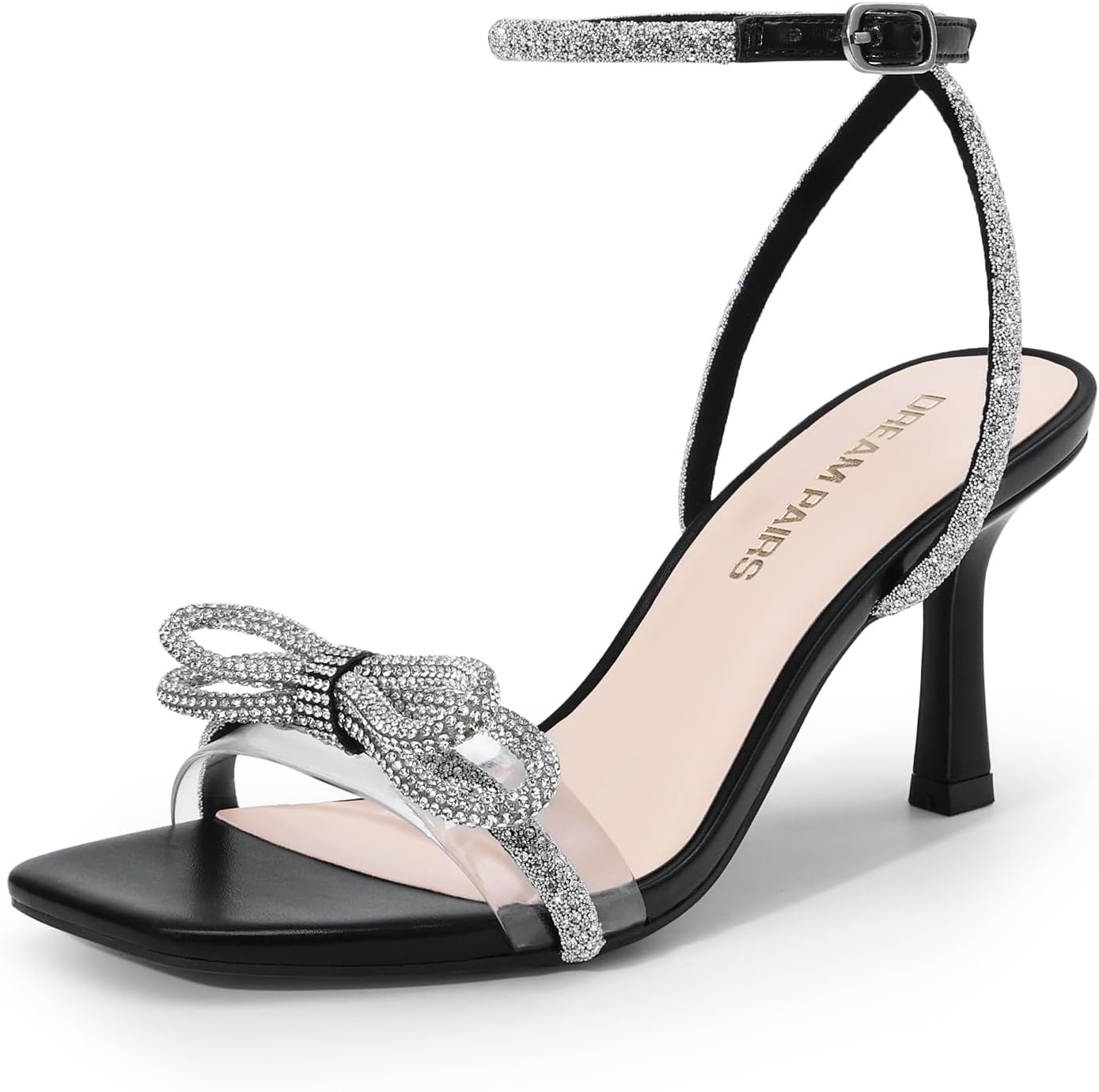 DREAM PAIRS Women's Rhinestone Ankle Strap Dress Sandals