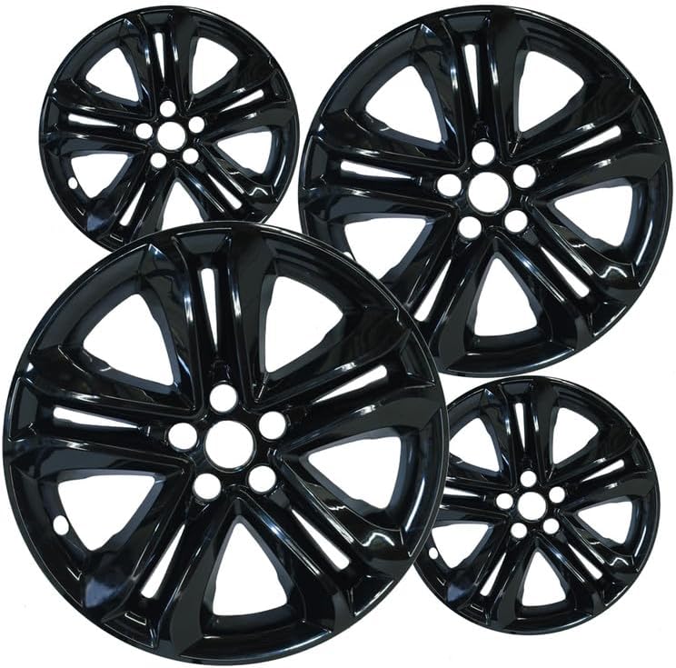 Fuel Rider Set of Four (4) 18 inches Gloss Black ABS Wheel Skins Impostors Wheel