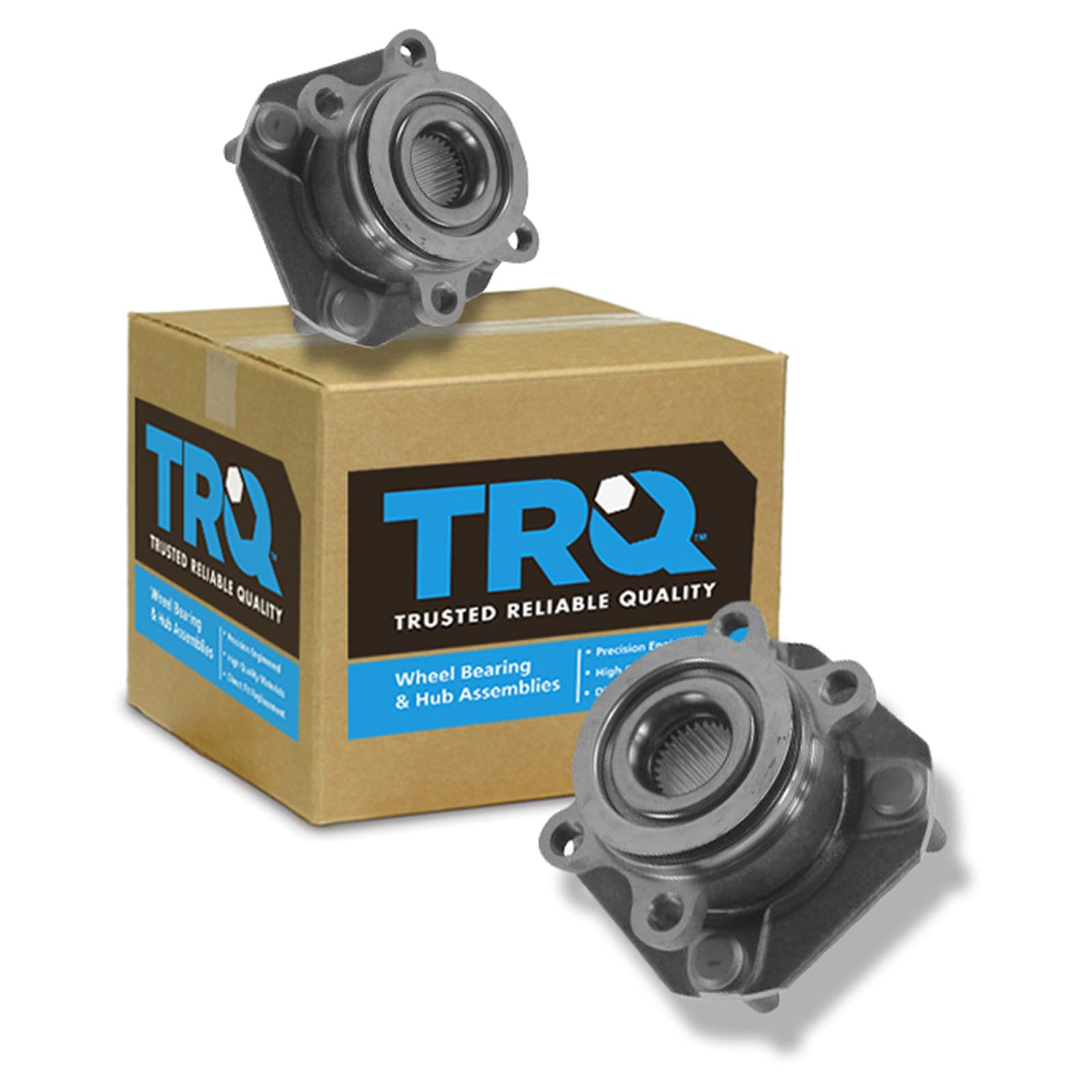 TRQ Front Left and Right Wheel Bearing and Hub Assembly Set 2 Piece