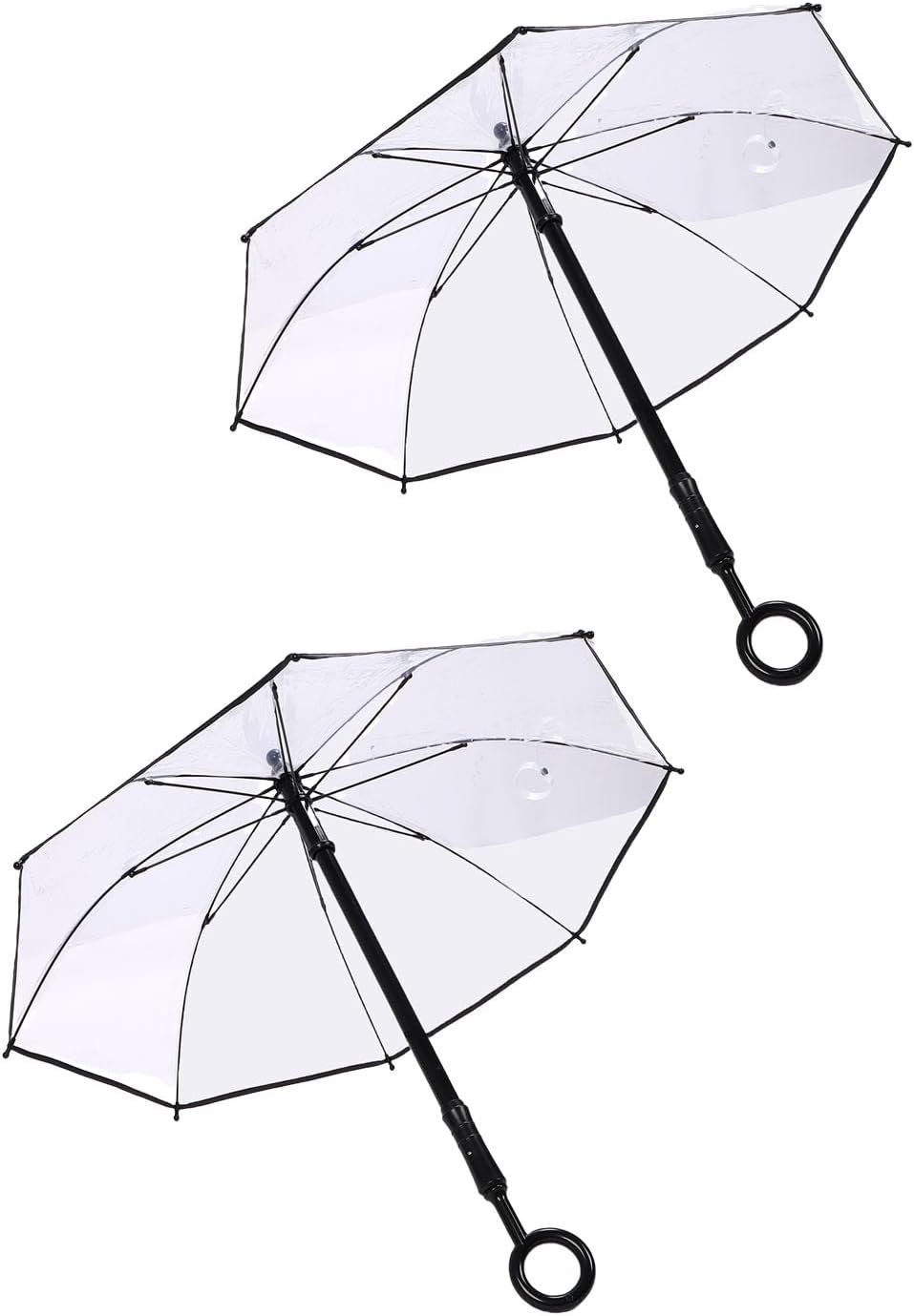 AUNMAS 2Pcs Water Spraying Umbrellas, ABS PVC Large Capacity 6m Spray Range Water Guns Umbrellas for Entertainment, Pool Parties, Prank Games, Backyard Water Fights (Transparent)