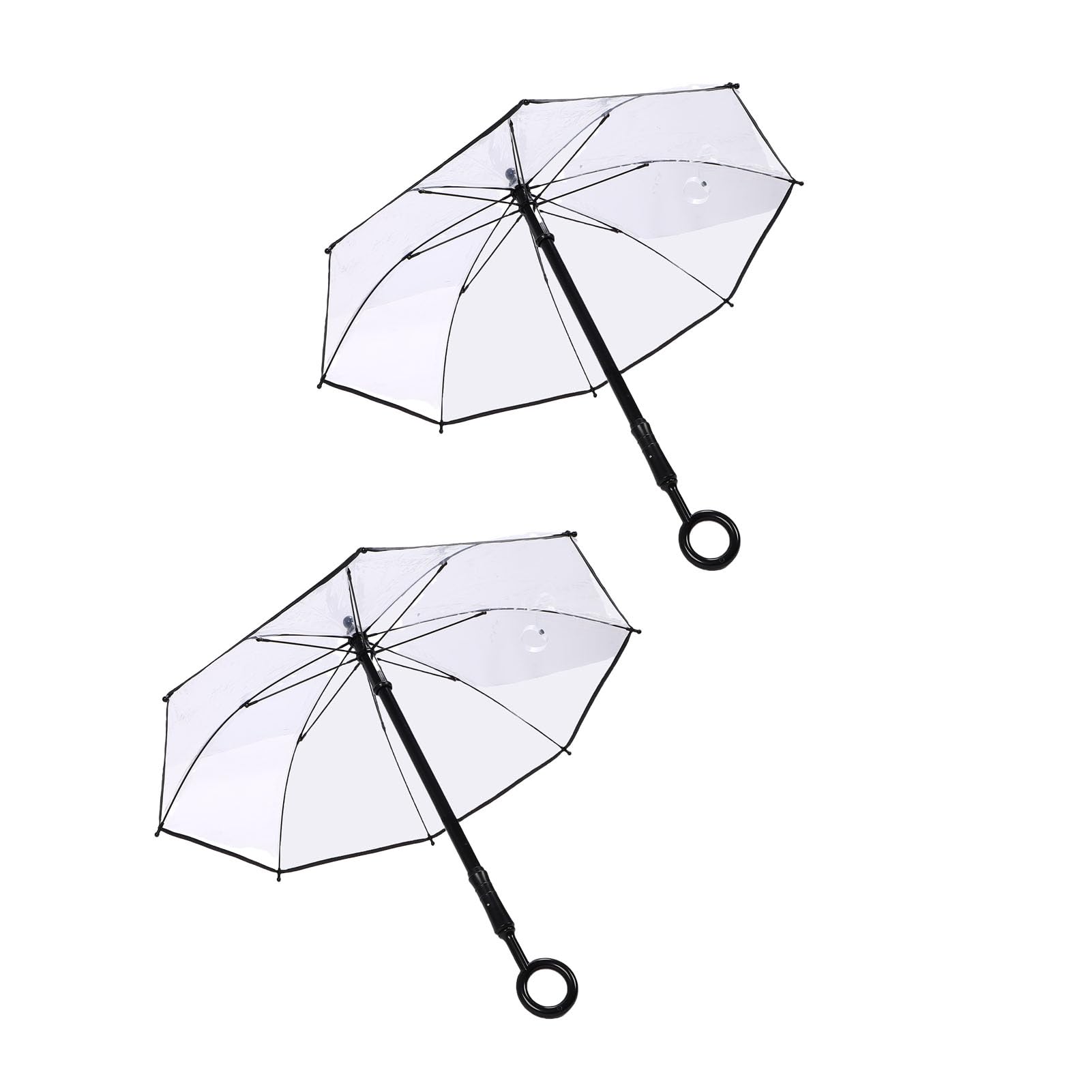 AUNMAS 2Pcs Water Spraying Umbrellas, ABS PVC Large Capacity 6m Spray Range Water Guns Umbrellas for Entertainment, Pool Parties, Prank Games, Backyard Water Fights (Transparent)