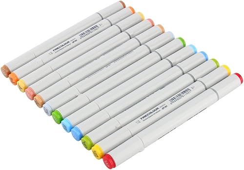 Juego artístico marcadores gráficos Yosoo Finecolour EF101 para manga, con bolsa de almacenamiento, para principiantes o estudiantes