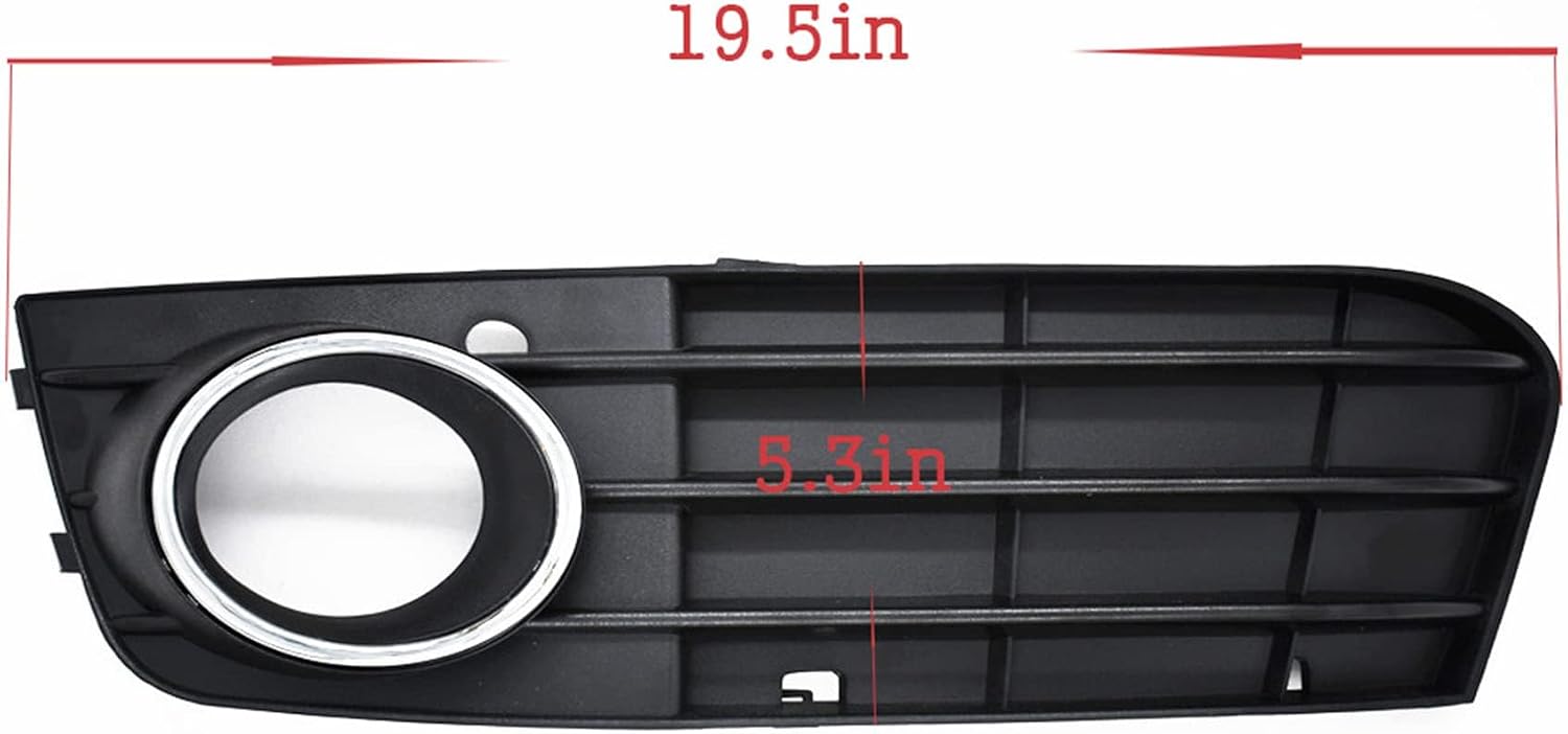 WFLNHB Front Bumper Fog Light Grille Grill Cover Replacement for A4 B8 A4L 2009-2012 Left Front and Right 8KD807681 8KD807682