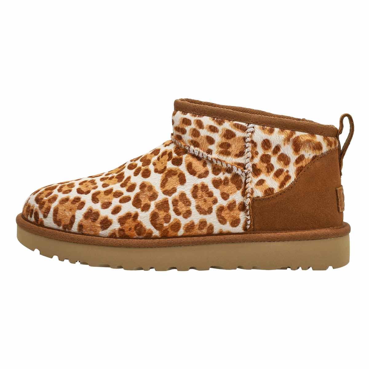 UGG Womens Classic Ultra Mini Plains Boot Felicity Leopard Jasmine 9