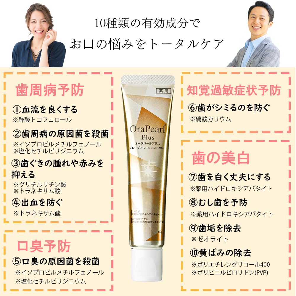 Amazon.co.jp: 全薬販売 オーラパールプラス 60g グレープフルーツ
