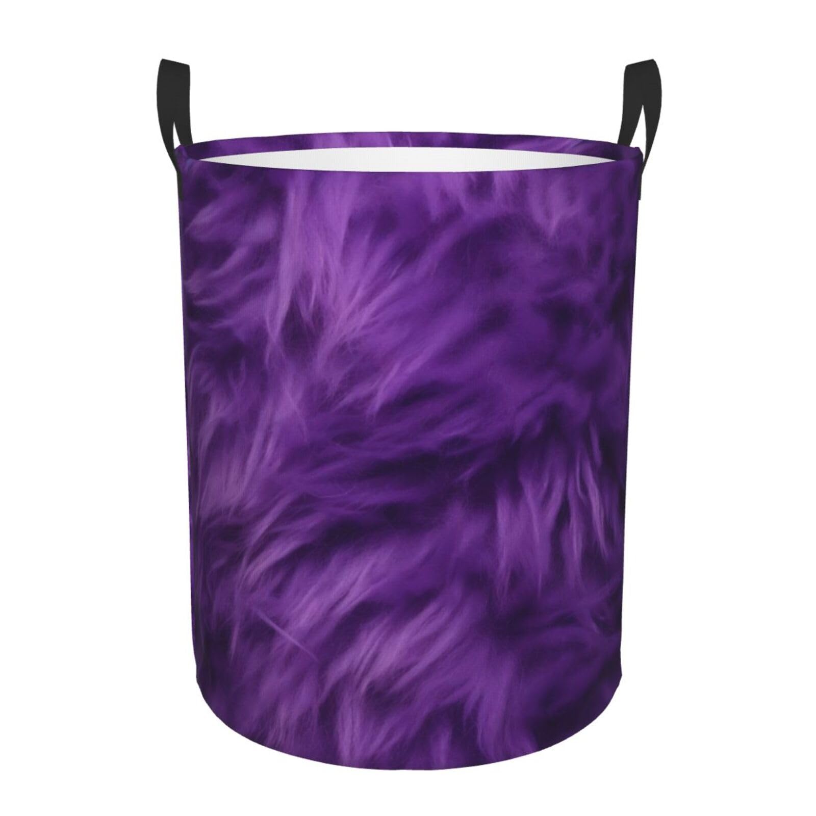Purple - Circular Laundry Basket â€“ Waterproof, Lightweight, And Durability With Handles | Collapsible Laundry Hamper For Home Décor And Versatile Storage