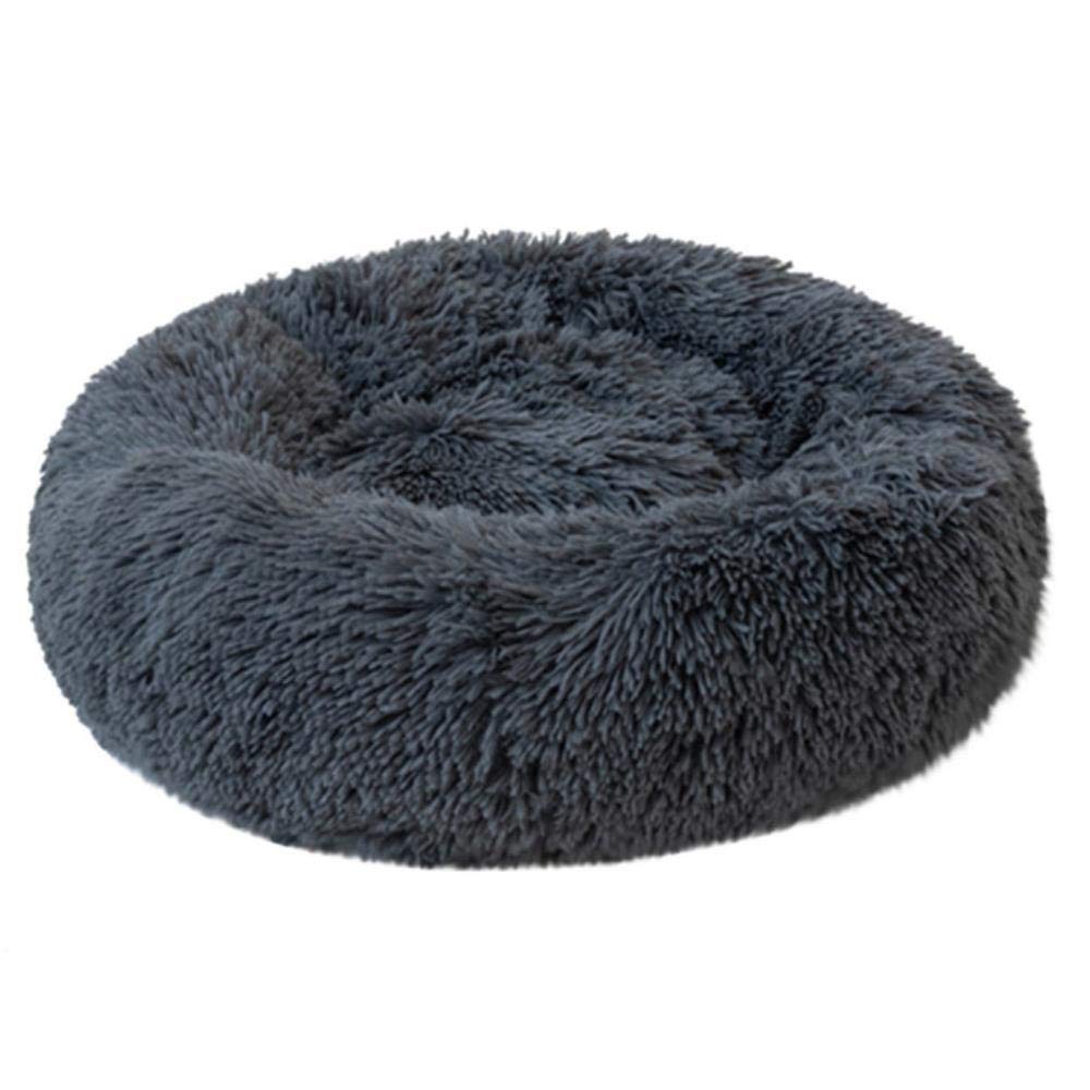 Coussin rond pour chien et chat L 50x20cm doux panier de couchage