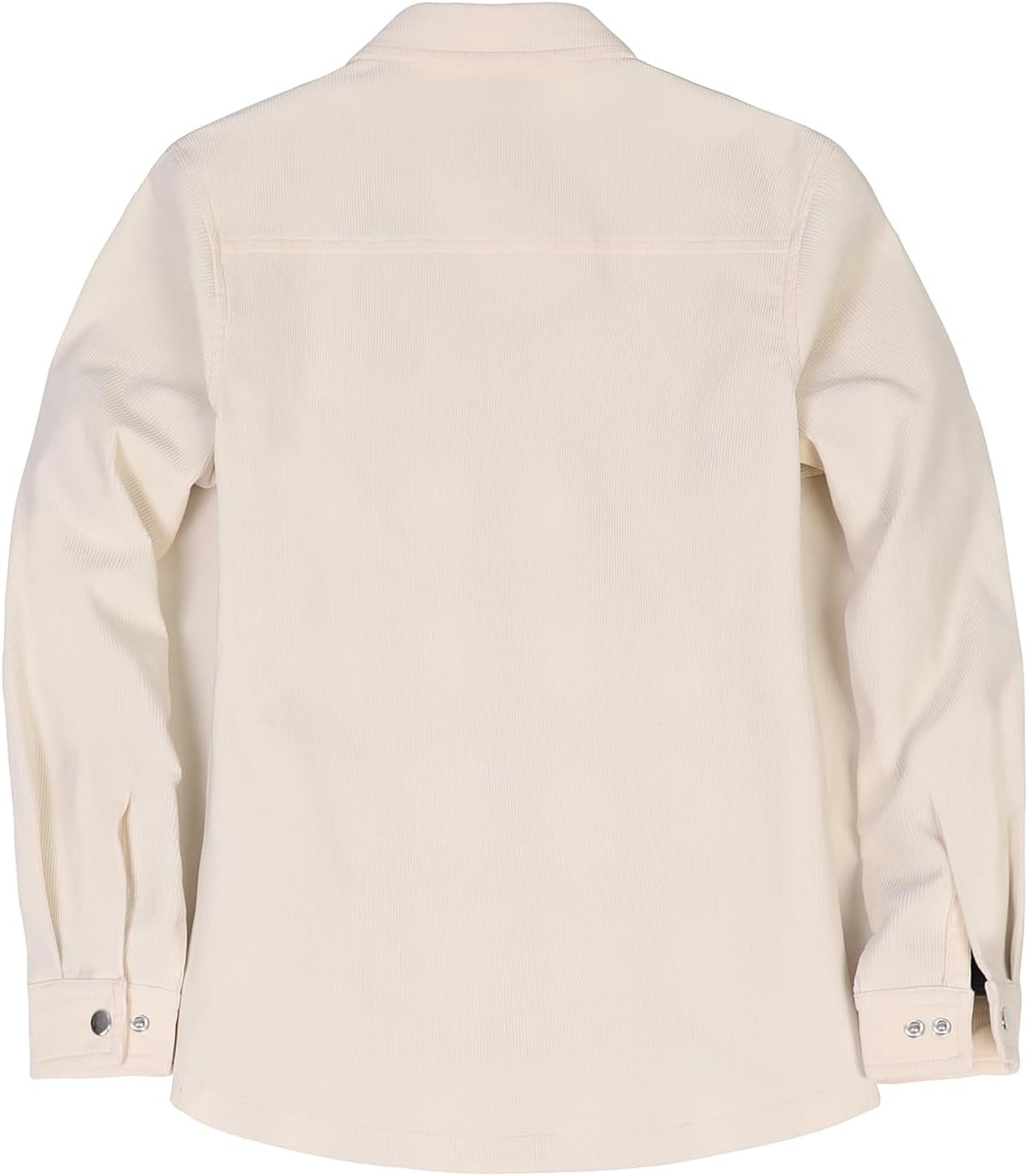 Women's Corduroy Shirt Jacket with Flannel Lining, Snap Button Front Fall Winter Shacket Coat - Image 3