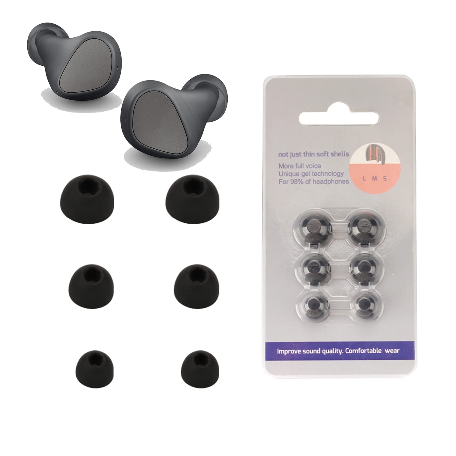 Amazon | [HUKWIMO]Jabra イヤーチップ シリコン素材 交換用