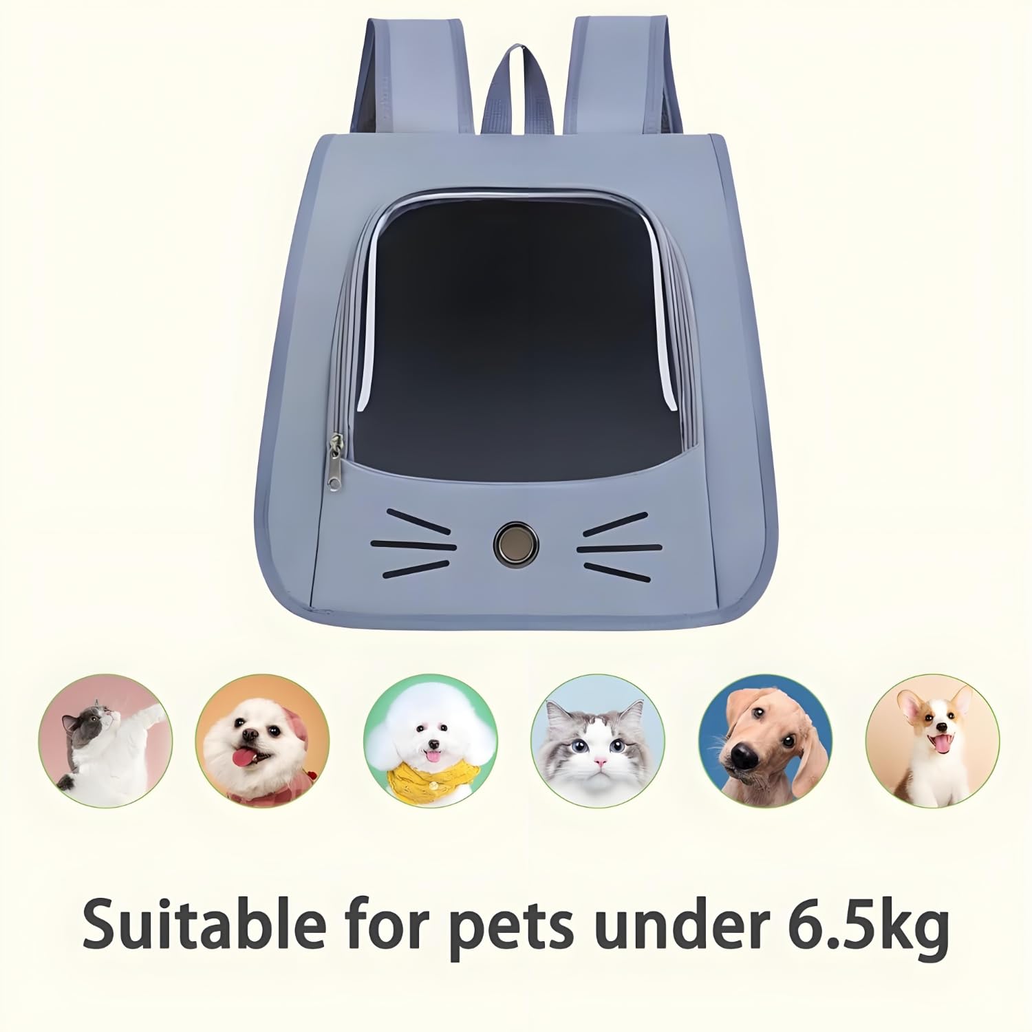 Zaino Gatto Trasporto, Borsa Da Ventilata Per Zaino, Zainetto Trasportino Gatto Pieghevole, Trasportino Ventilato Per Gatti, Con Finestra Trasparente, Per Animali Domestici Di Peso Inferiore a 6,5 Kg