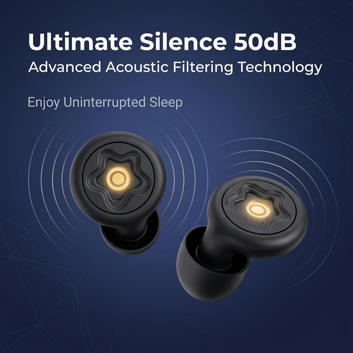 Tapones para los oídos para dormir con cancelación de ruido, tapones de silicona reutilizables de 50 dB para dormir de lado, protección auditiva para dormir, viajes, trabajo, con puntas de varios