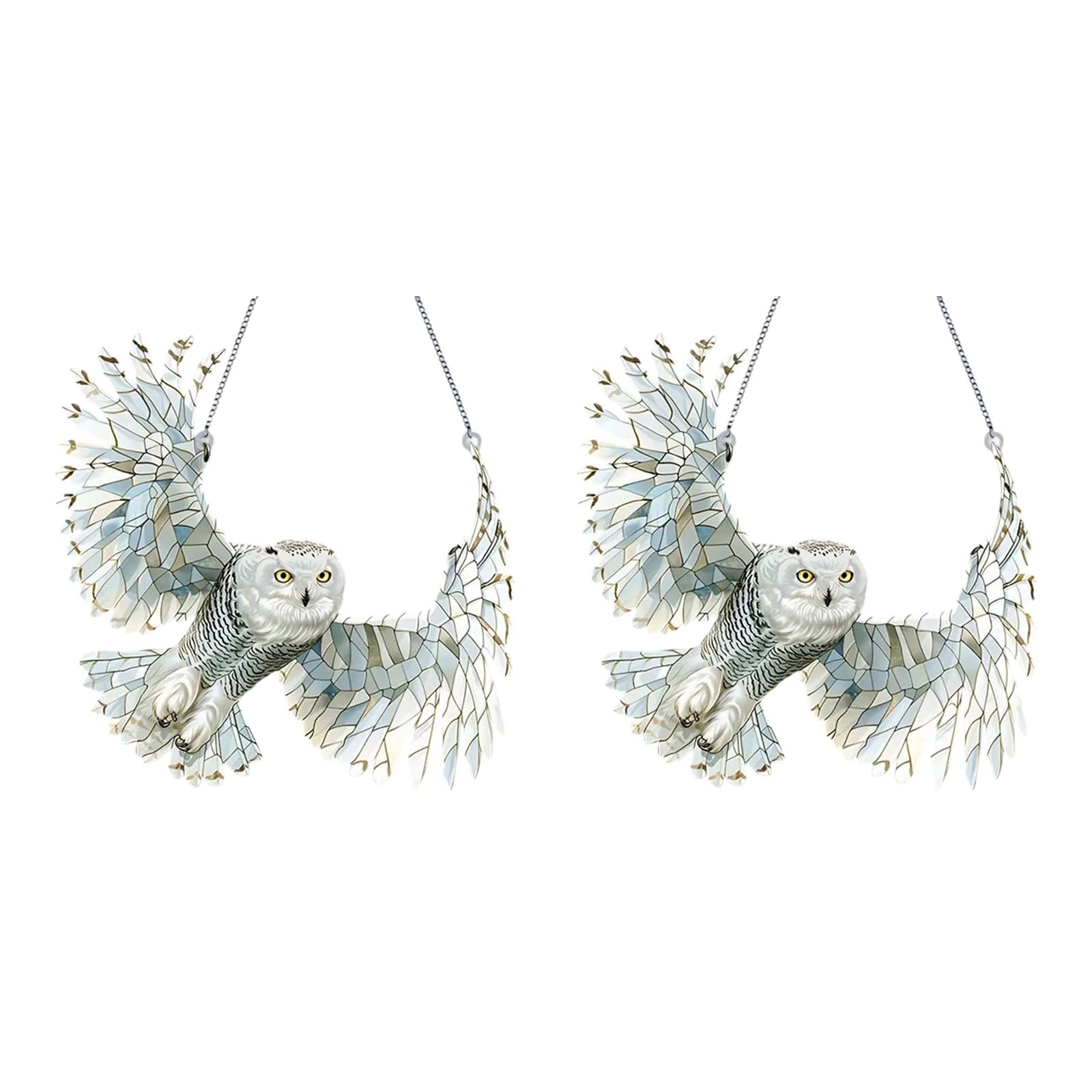TFAOYS Of 2 Artistic Colorful Acrylic Bird Sunlight Catchers Hanging Ornament Enhances Home Garden Visual Atmospheres Bird Suncatchers Acrylic Hanging Ornament