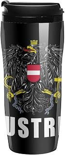 Austria Austrian National Emblem Travel Mug Insulated Tumbler Hot Iced Coffee Cup with Leakproof Lid