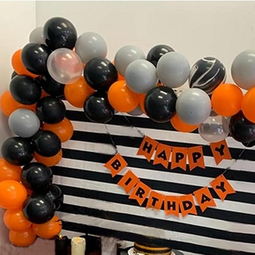 Miniatura 2 de Kit de arco de globos naranja y negro, guirnalda de globos de Halloween naranja y negro, decoraciones de fiesta para Halloween, graduación, fiesta