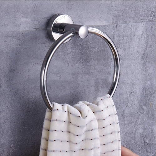 Miniatura 3 de Anillo de toalla de acero inoxidable Percha de estilo contemporáneo Accesorios de baño Soporte de pared Acabado pulido Soporte de toalla de mano
