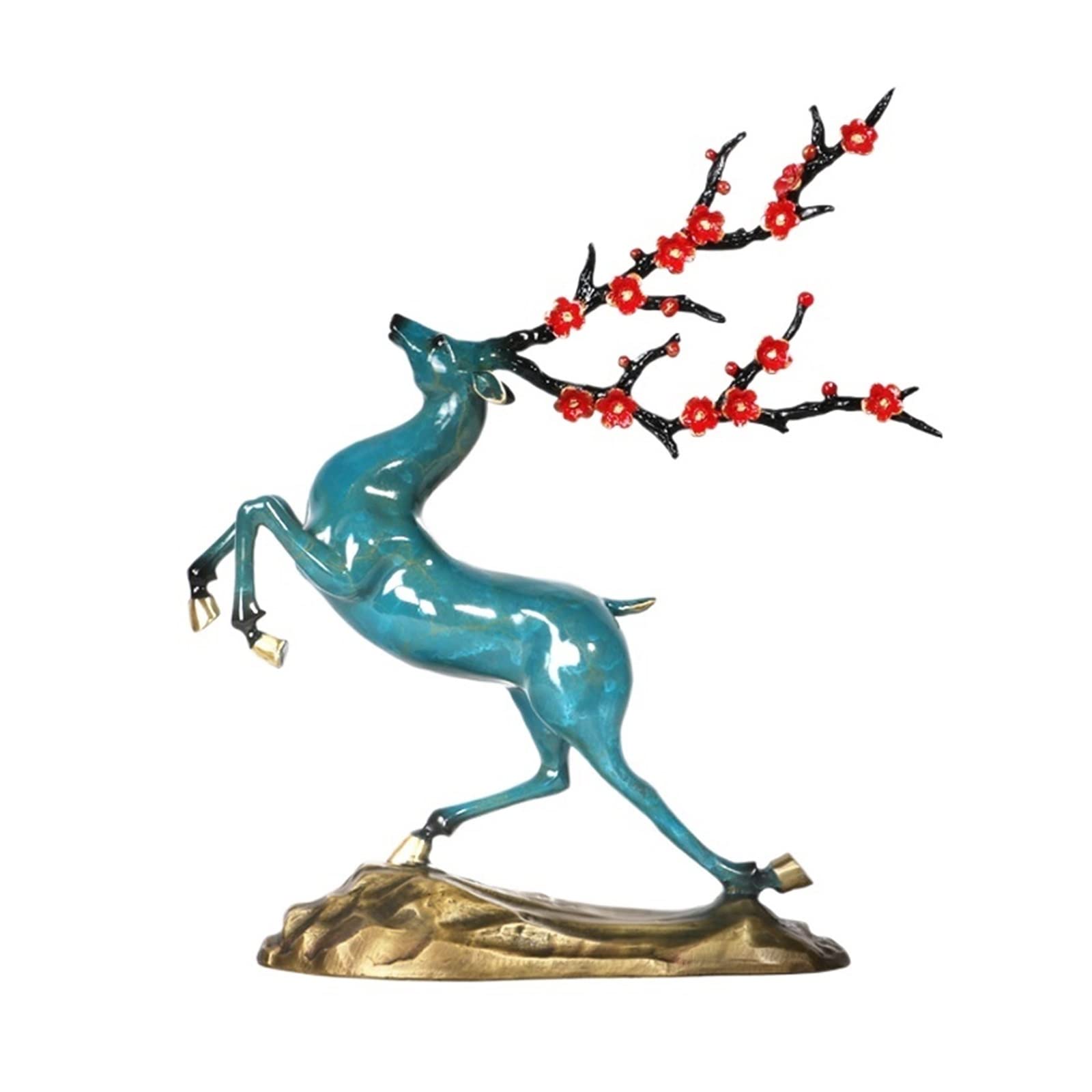 Décoration de bureau cerf en cuivre wapiti | Accessoires de bureau créatifs pour maison