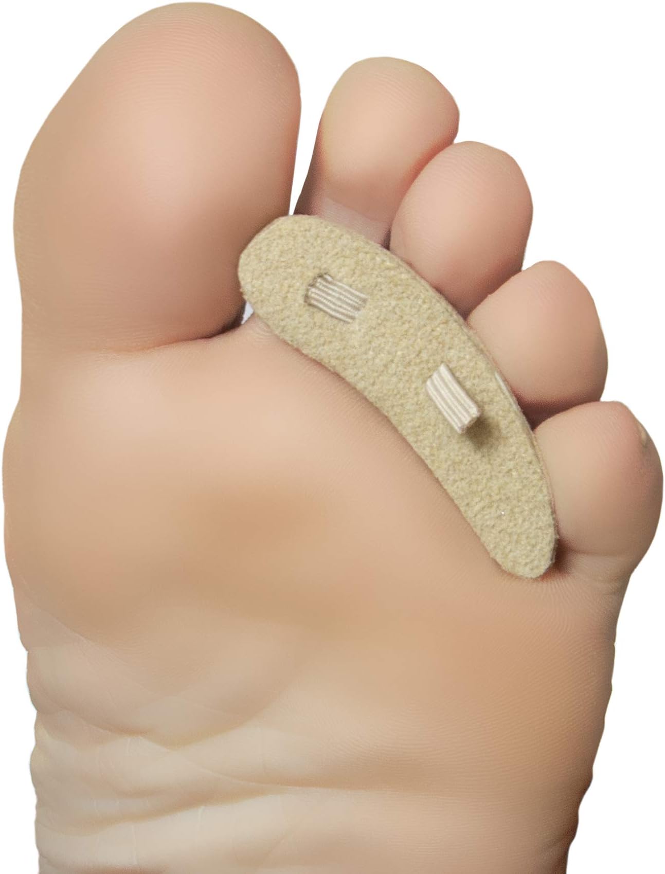 Hammer Toe Crest Cushion and Buttress Pad Reduces Pressure from Calluses and Hammer Toes, Medium Left, Beige, 3 Count