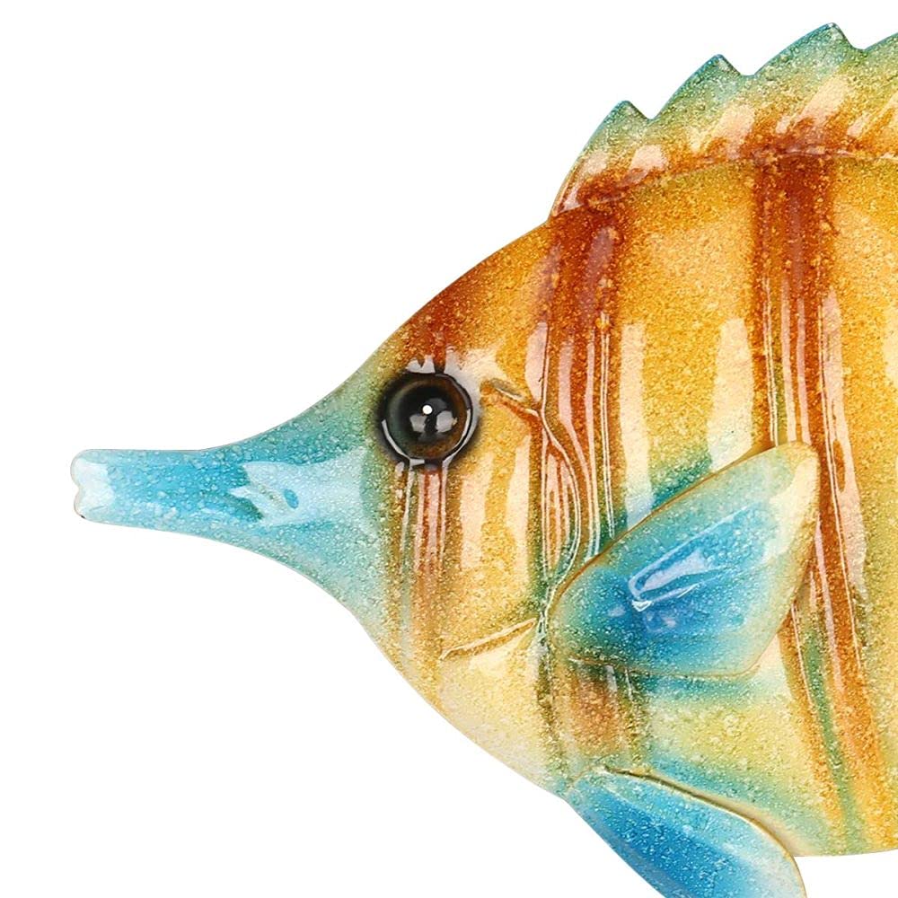 Pesce Wall Hanging Wall Decor Creative Ornament Craft Wall Art Marine Life adesivi murali per camerette decorative,Nero