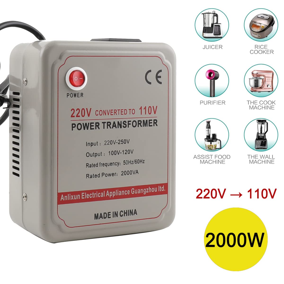 Trasformatori di potenza, adattatori per trasformatori boost e buck, adattatori per convertitori boost da 220 V a 110 V e buck da 220 V a 110 V