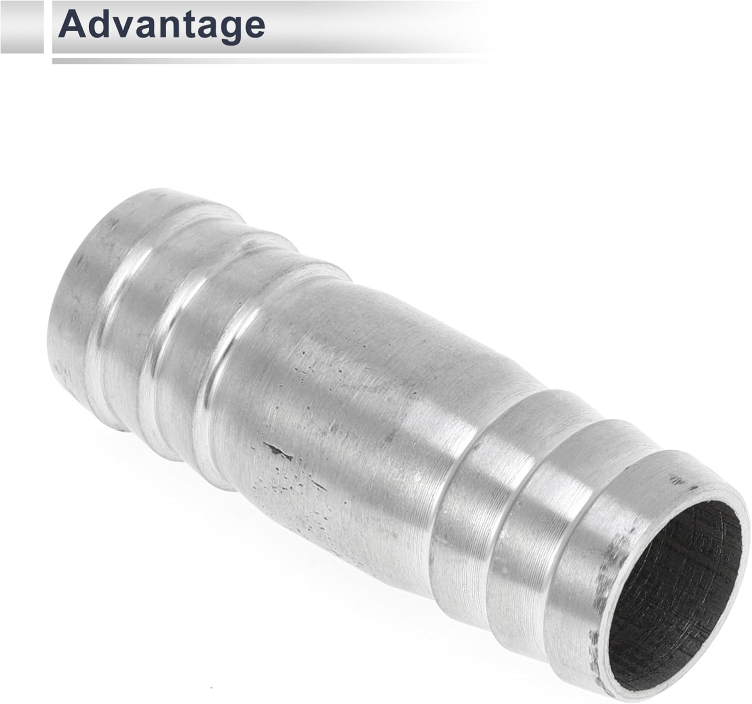 1 Set Hose Barb Fittings for Air Water Oil Gas Fuel 3/4" Hose Barb Connector Silver Tone 304 Stainless Steel