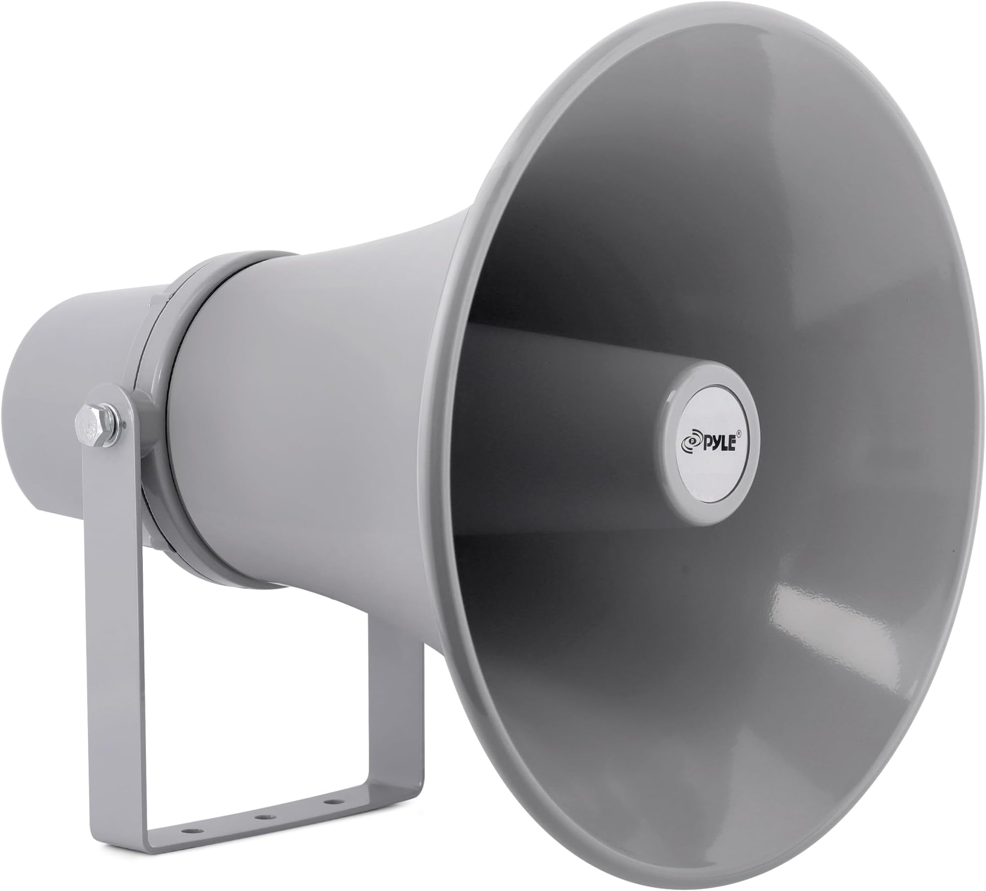 Pyle Indoor Outdoor PA Horn Speaker-11 Inch 30-Watt Power Compact Loud Sound Megaphone w/400Hz-5KHz Frequency,8 Ohm,70V Transformer,Mounting Bracket,For 70V Audio System-Pyle PHSP121T
