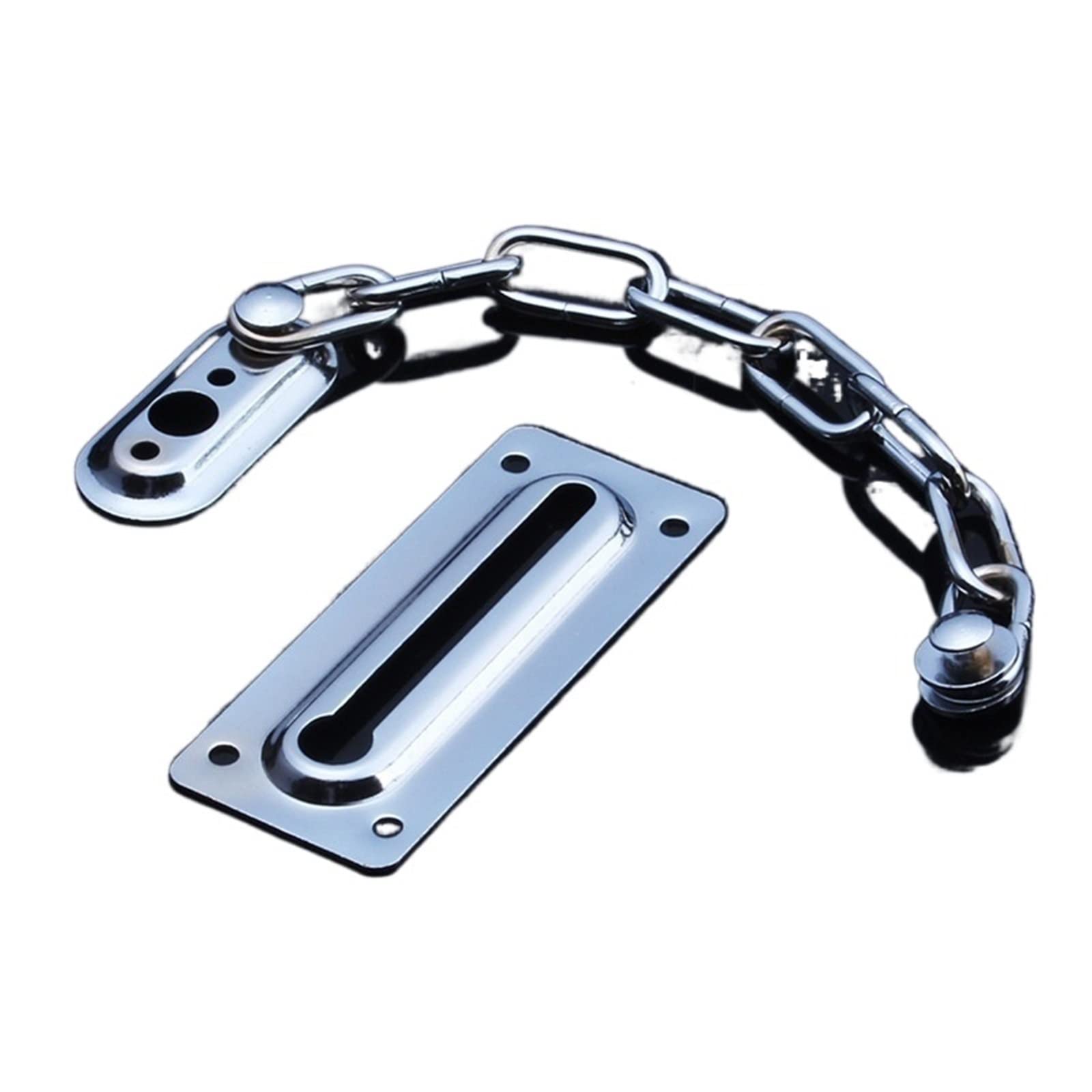 SFJSFIMQ Latch Lock Sliding Door Lock Chrome Anti-Theft Bolt Safety Chain Hotel Office Security Restrictor Gate Cabinet Latches Decorative Hardware
