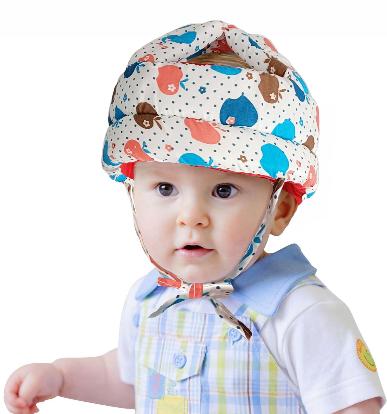 Synlark® Baby Head Protector Helmet for 6 Months to 3 Years | Soft Cotton Safety Cap with Air Ventilation | Infant Toddler Fall Protection Headgear for Boys & Girls (Blue)