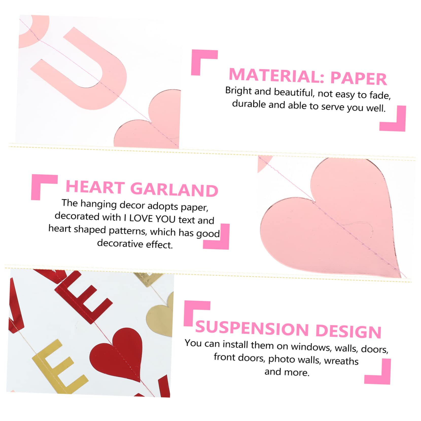 Cabilock 35 Piezas De Artículos Decorativos Colgante De Corazón Adorno Goldendoodle Guirnalda Colgante De Boda Guirnalda De Corazón Rojo Decoraciones De Cumpleaños Rápidas