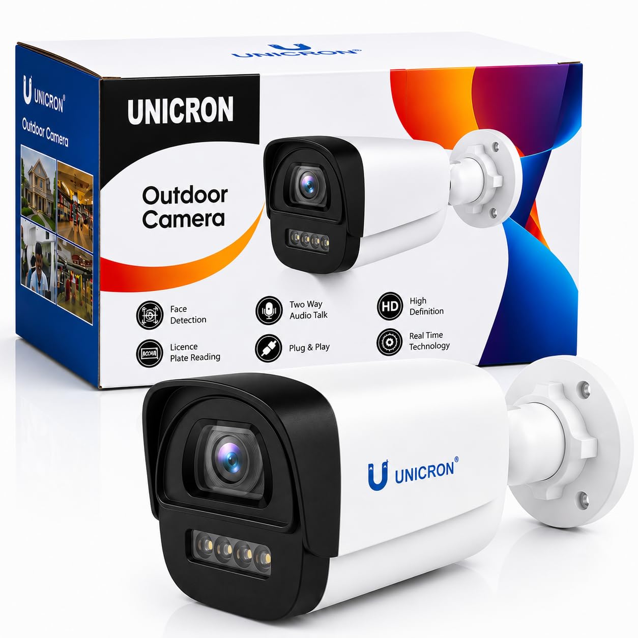 UNICRON 3MP CCTV Camera for Home Outdoor & Indoor Security, Bullet Camera Full Duplex Two Way Audio, Color Night Vision, Mobile Connectivity Micro SD Storage-image-21