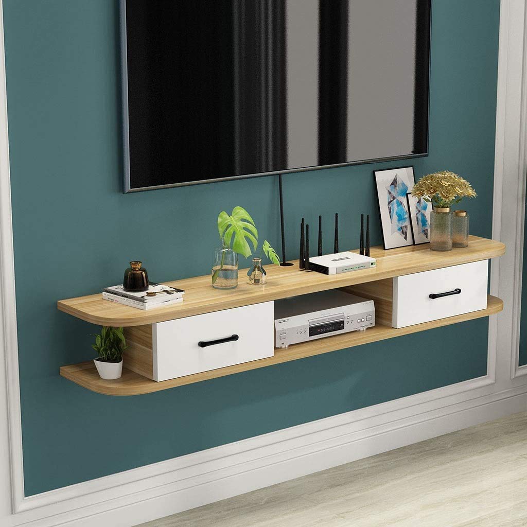 Buy Floating TV Shelf Wall ed Media Console with Drawers Media Storage