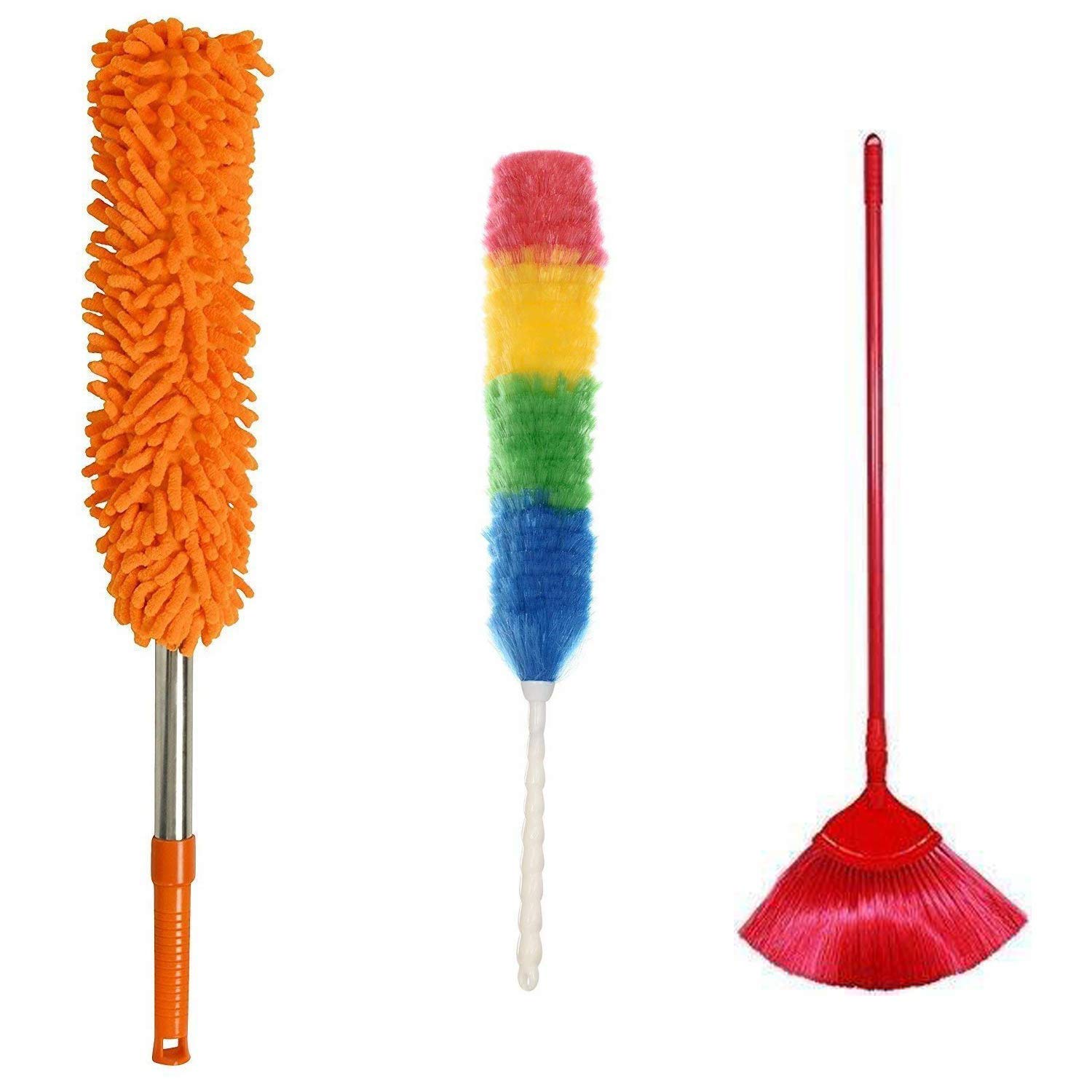 Vararo Ceiling Jala Cleaning Broom with Good Grips Microfiber Hand Duster,Extendable Telescopic Retractable Pole Handle telescoping Fan dust Remover Washable dusters (Random Colour, Large) (B08WC72QZY) Amazon Price History, Amazon Price Tracker
