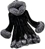Long Winter Jacket Women Faux Fur Coat with Fur Hood Ladies Long Sleeve Outwear Jacket Elegant Thick Coats Overcoat with Hood Fleece Jackets Plain Winter Warm Coat