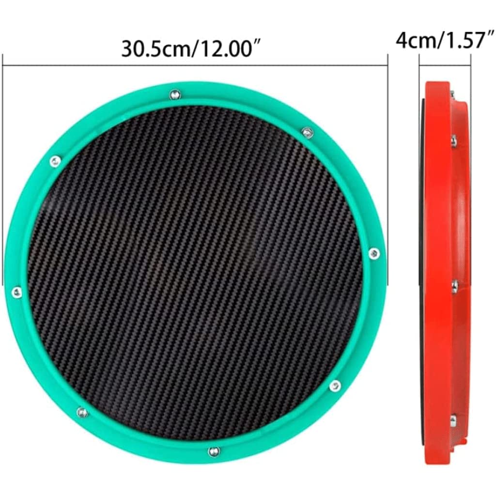LIOONS Tambour en Fiber de Carbone Tambour muet Tambour Silencieux Tambour éthéré Rond Portable Tambour à Main Tapis antidérapant Tambour d'entraînement Tambour de chaman
