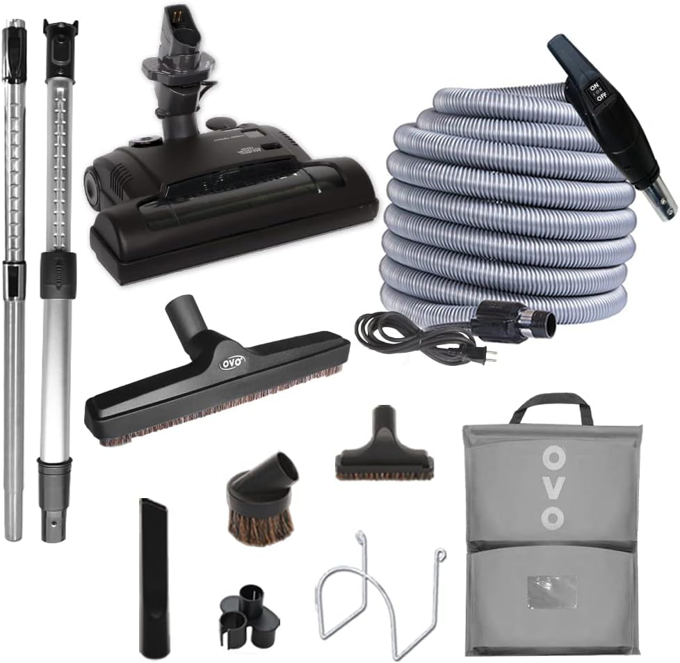 OVO Central Vacuum Carpet Deluxe Kit, 40ft ON/Off High