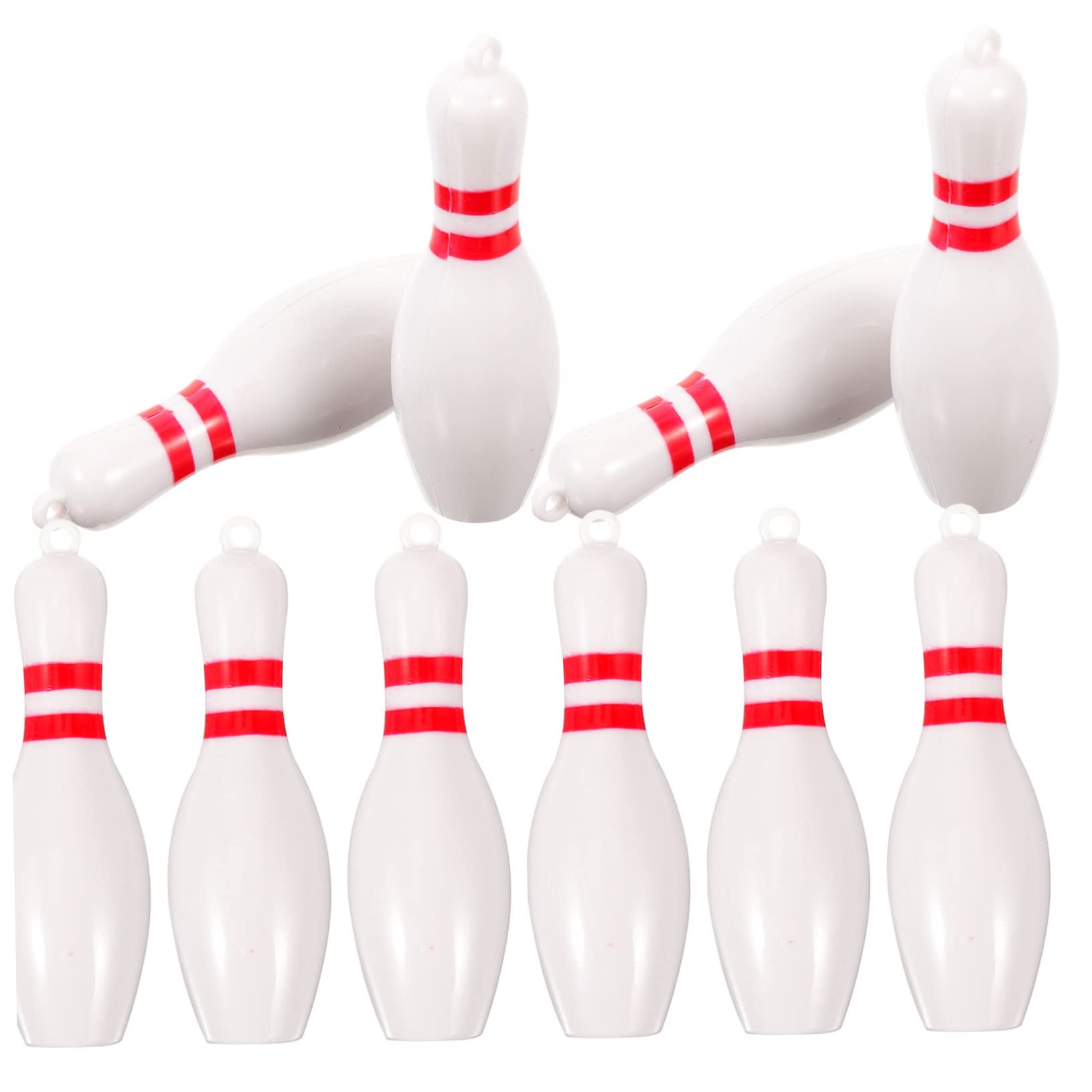 TOVINANNA 4sets Hanging Bowling Charm Keychain Pendant Decorative Sports Lightweight for Boys and Girls 10pcs*4