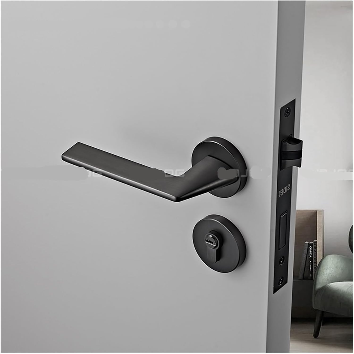 Zinc Alloy Wooden Door Indoor Silent Door Lock Bedroom Bathroom Door Handle Household Door Split Lock(FT31 995 Xiangfei Gold)