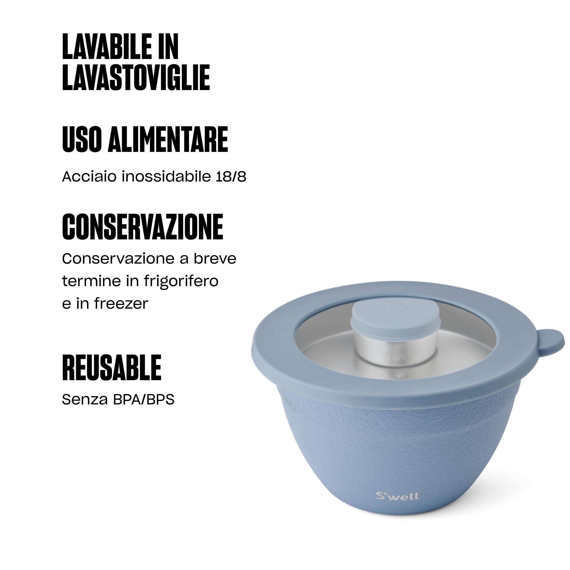 S'well - Kit insalatiera in acciaio inox, 1,9 litri, motivo Desert Sky, viene fornito con contenitore per condimenti da 60 ml e vassoio rimovibile per l'organizzazione