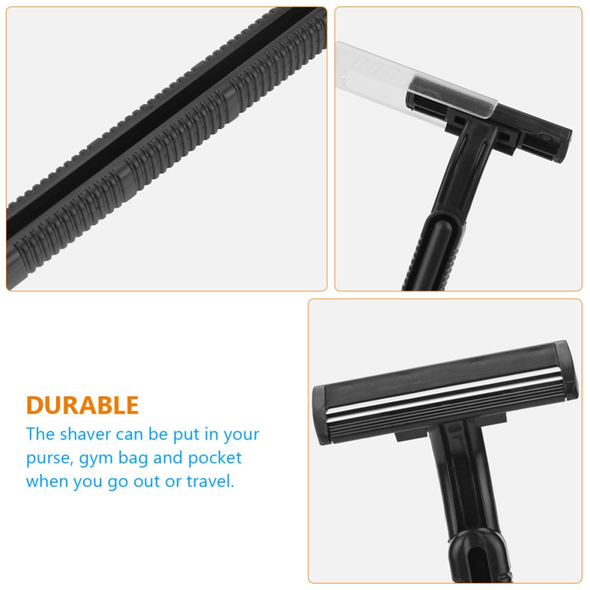 10pcs Disposable Non Slip Hair Remover Razor for Body and Legs Black