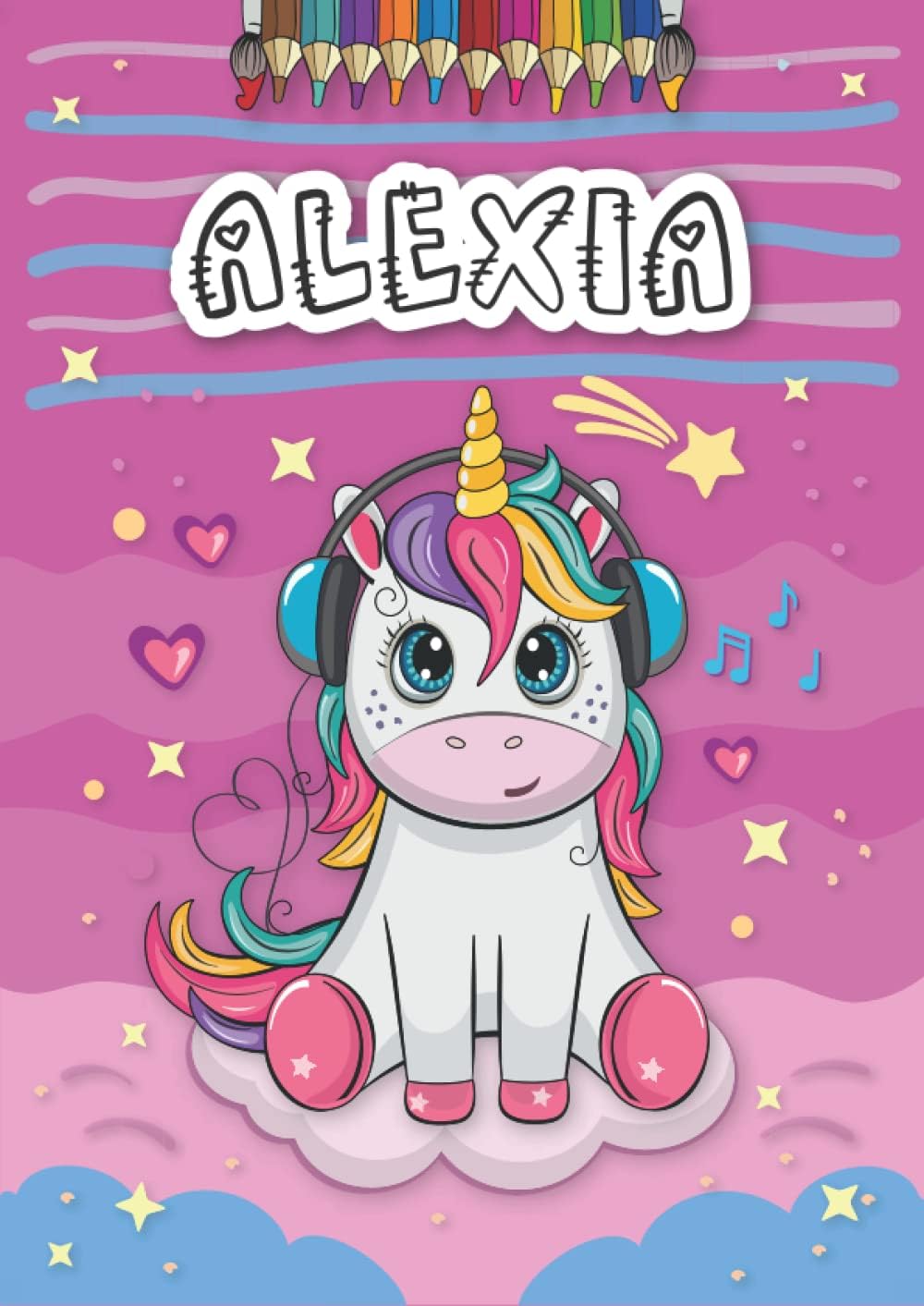 Independently published Alexia: Personalized Coloring Book for Alexia | Theme: Unicorn | Birthday gift for girl, daughter ... | Ages: 4-8 | 25 unicorn designs with name Alexia, Large size A4 (ca. 8.5 x 11 inches)