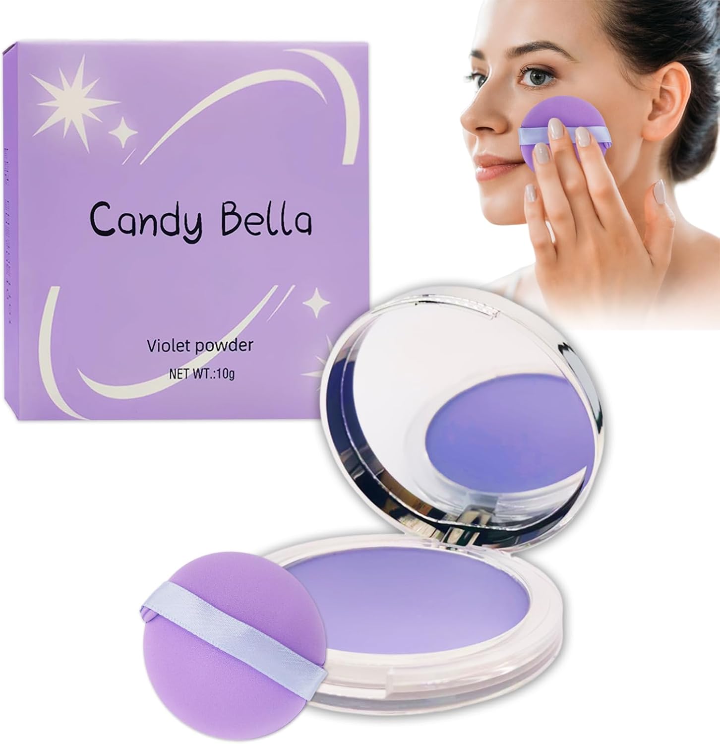 Lavender Matte Powder, Lavender Matte Powder Oil Control, Gesichts-Make-Up-Fixierpuder, Face pressed powder, Powder makeup, Langanhaltendes makeup, Wasserbeständ