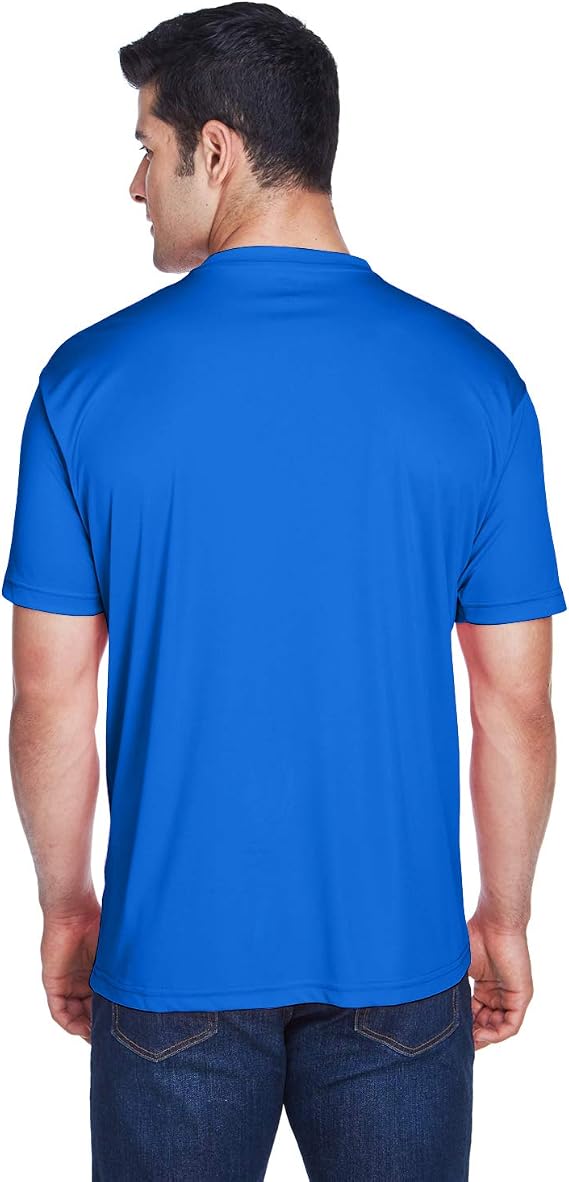 UltraClub Men's Cool & Dry Sport Performance Interlock T-Shirt 2XL ROYAL
