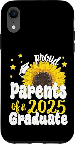 iPhone XR Parents of a 2025 Graduate 25 Senior Graduation Sunflower Case