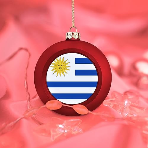Vista 269 de Adornos dorados de bola de Navidad de Trinidad y Tobago, adorno de bola de bandera de Trinidad y Tobago, adornos de Navidad de bandera nacional
