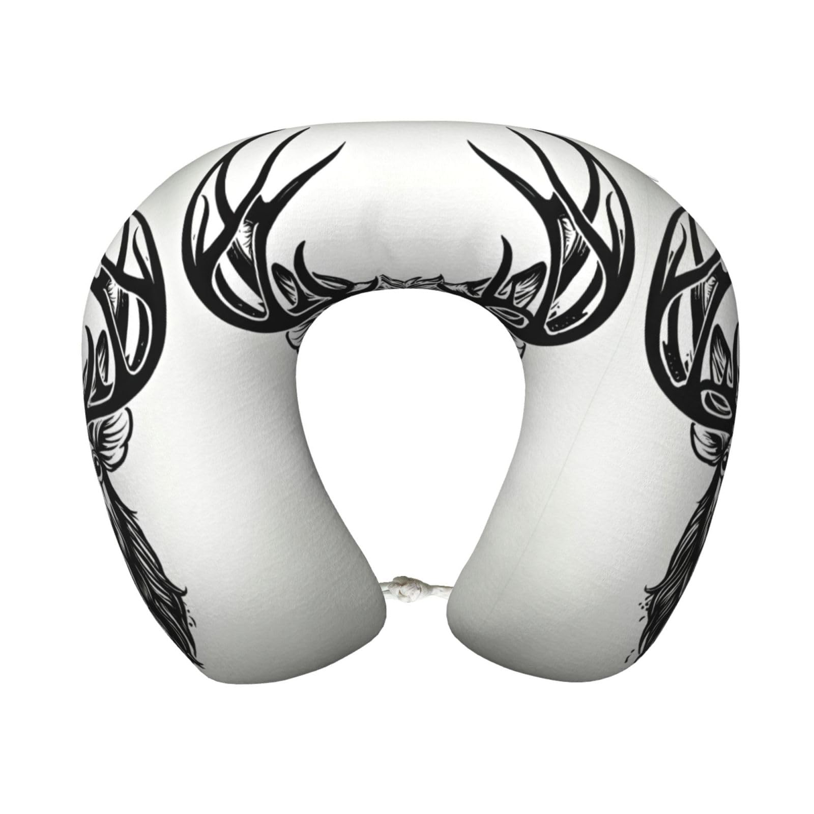 peiyeety Deer Print Custom U-Shaped Pillow,Memory Foam Cervical Neck Travel Pillow,for Home,Camping,Travelling