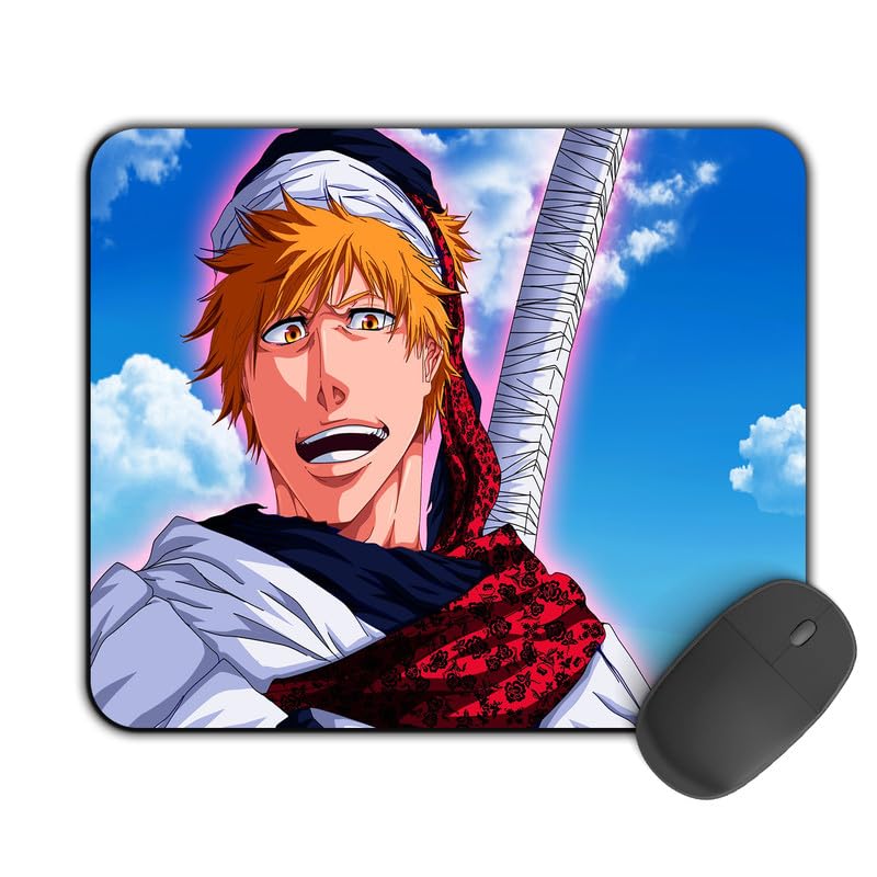 Image of Printed Designer Mouse Pad Ichigo Smile (200MM X 240 X 3MM) Enhance Gaming and Work Performance Comfortable and Precise Non-Slip Water Proof Bleach Mouse Pad.
