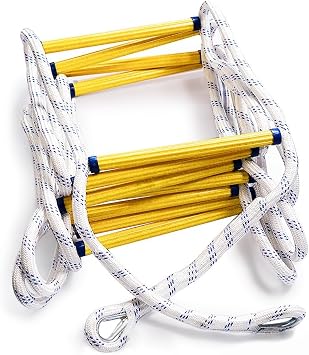 Aoneky Fire Escape Rope - Flame Resistant Emergency Safety Ladder for Adults, 32 Ft