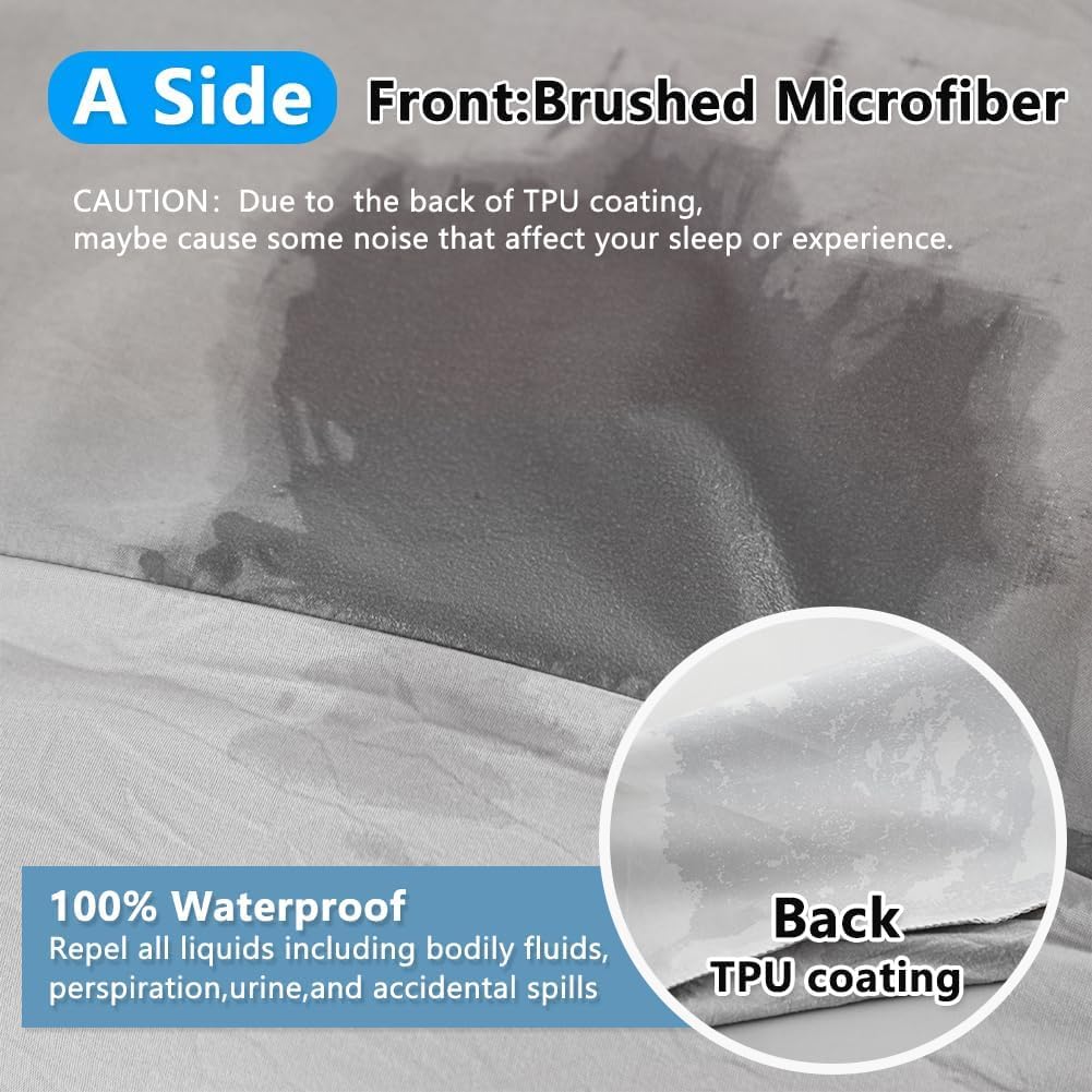 Waterproof Duvet Quilt Protector Cover Double, Single Side Waterproof Protective Cover - Image 4