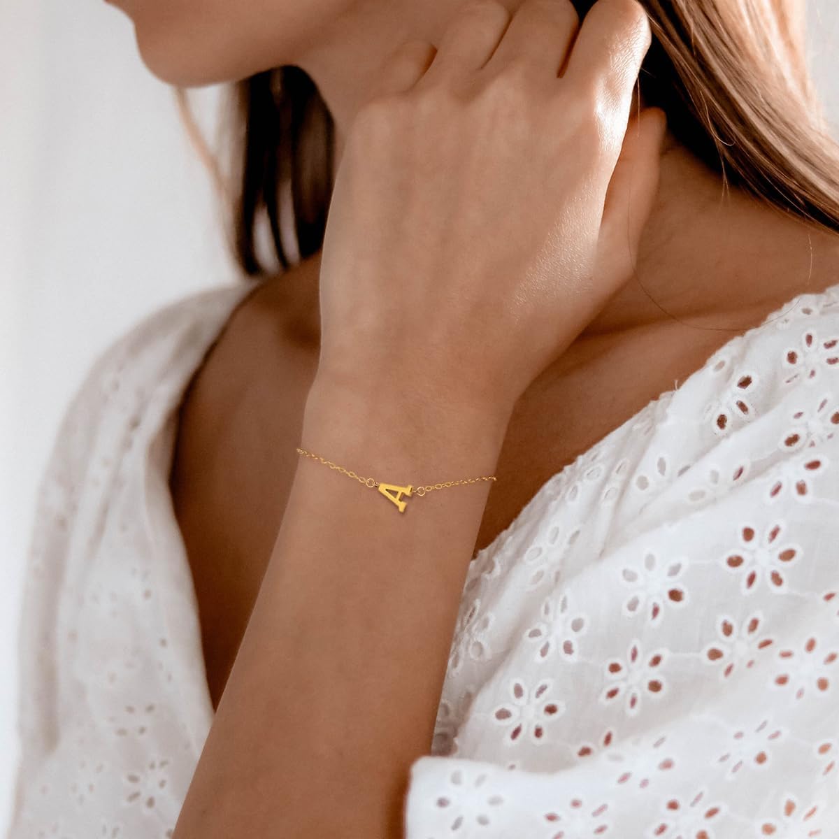 Gold Bracelets for Women Trendy,18K Gold Plated Dainty Initial Charm Bracelets for women Link Chain Bracelet Jewelry - Image 6