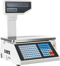 Electronic Price Computing Scale Label Printing Scale with Dual LCD displays,Commercial Food Scale Retail Scale with Label Thermal Printer for Retail Store,Supermarket and Farm