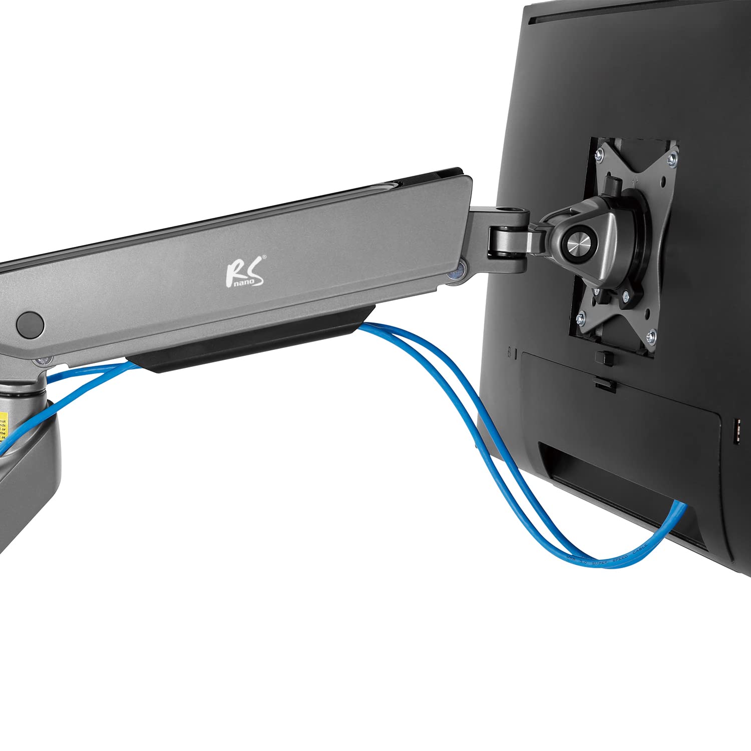 Supporto per monitor da gioco NanoRS 17-32" con illuminazione LED RGB regolabile Supporto da tavolo Regolabile in altezza Girevole Inclinabile Max. 9 kg VESA 75x75 / 100x100 (1x)